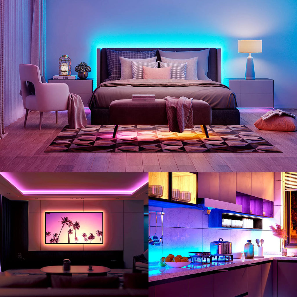 RGB USB LED Strip, APP with 44 Key Remote Control, Suitable for Bedroom, Living Room, Kitchen, Esports Decoration Night Light