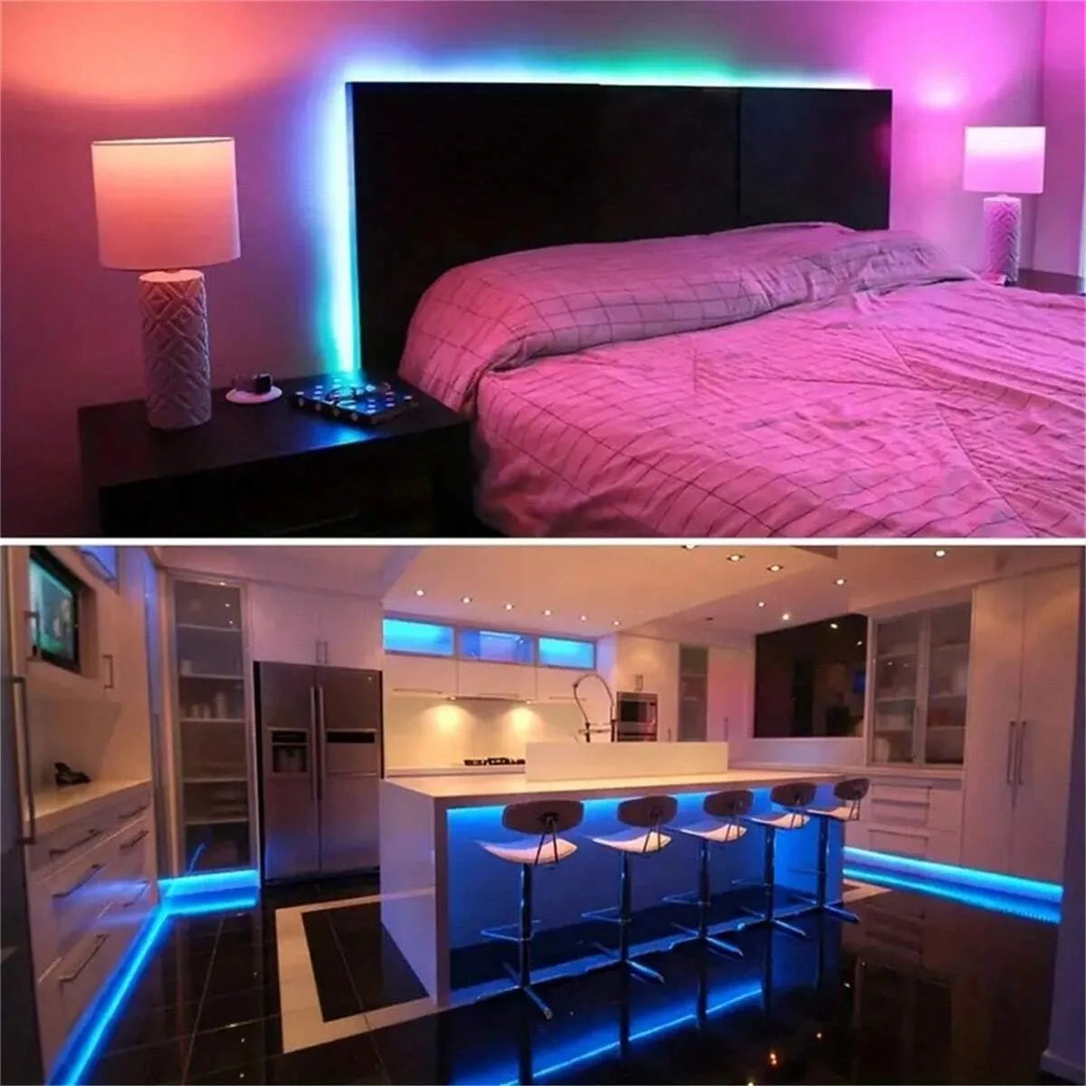 RGB USB LED Strip, APP with 44 Key Remote Control, Suitable for Bedroom, Living Room, Kitchen, Esports Decoration Night Light