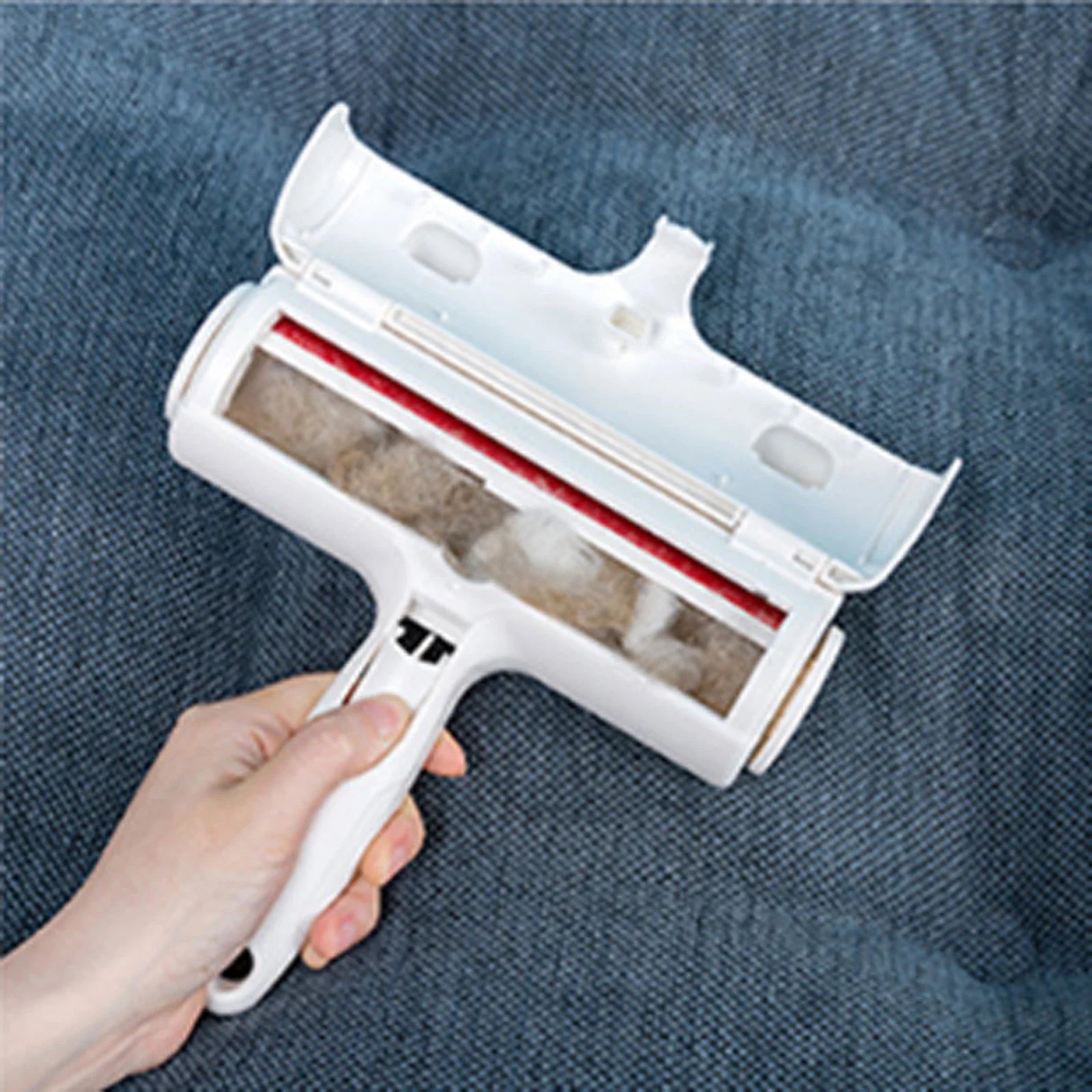 Cat Hair Removal Brush Large Pet Fluff Roller Portable Washable Cat Dog Lint Furniture Sofa Cleaning Tool Reusable Self-cleaning