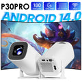 Smart Room Mini Projector Android 14 WiFi6 BT 5.0 Supports 4K 1280